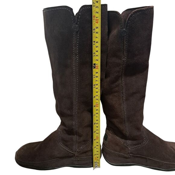 Fitflop Knee High Micro Wobble Board Whimsygoth Chocolate Suede Boots Size 7 - Picture 5 of 17